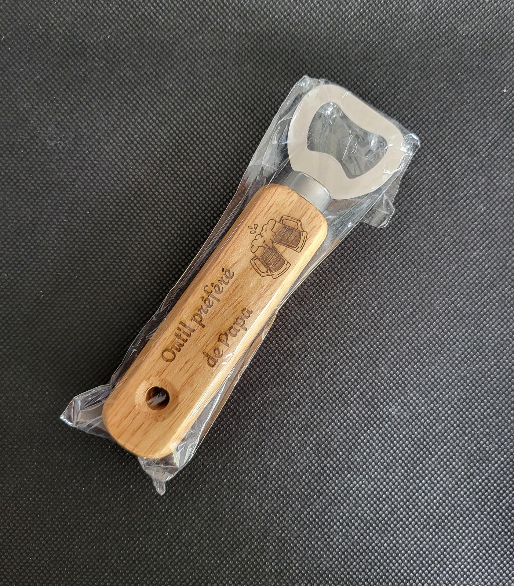 Décapsuleur en bois personnalisé