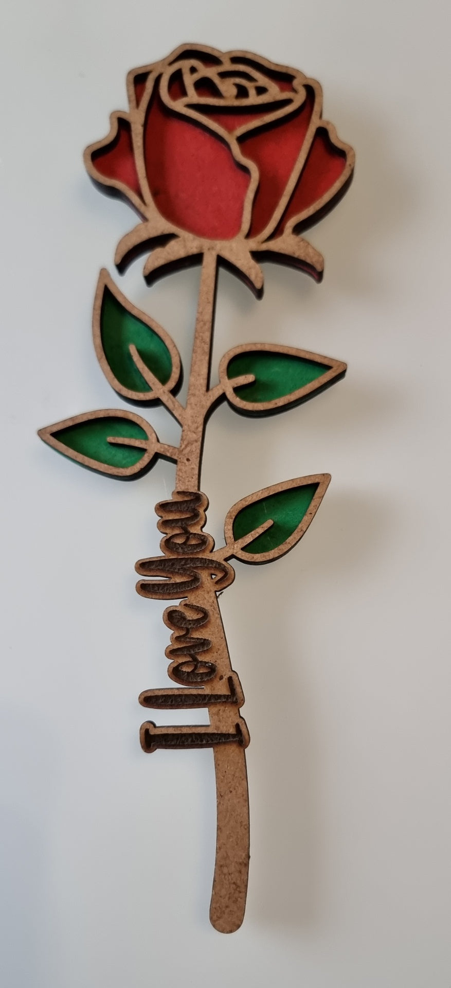 Rose personnalisée avec sa boîte de luxe.