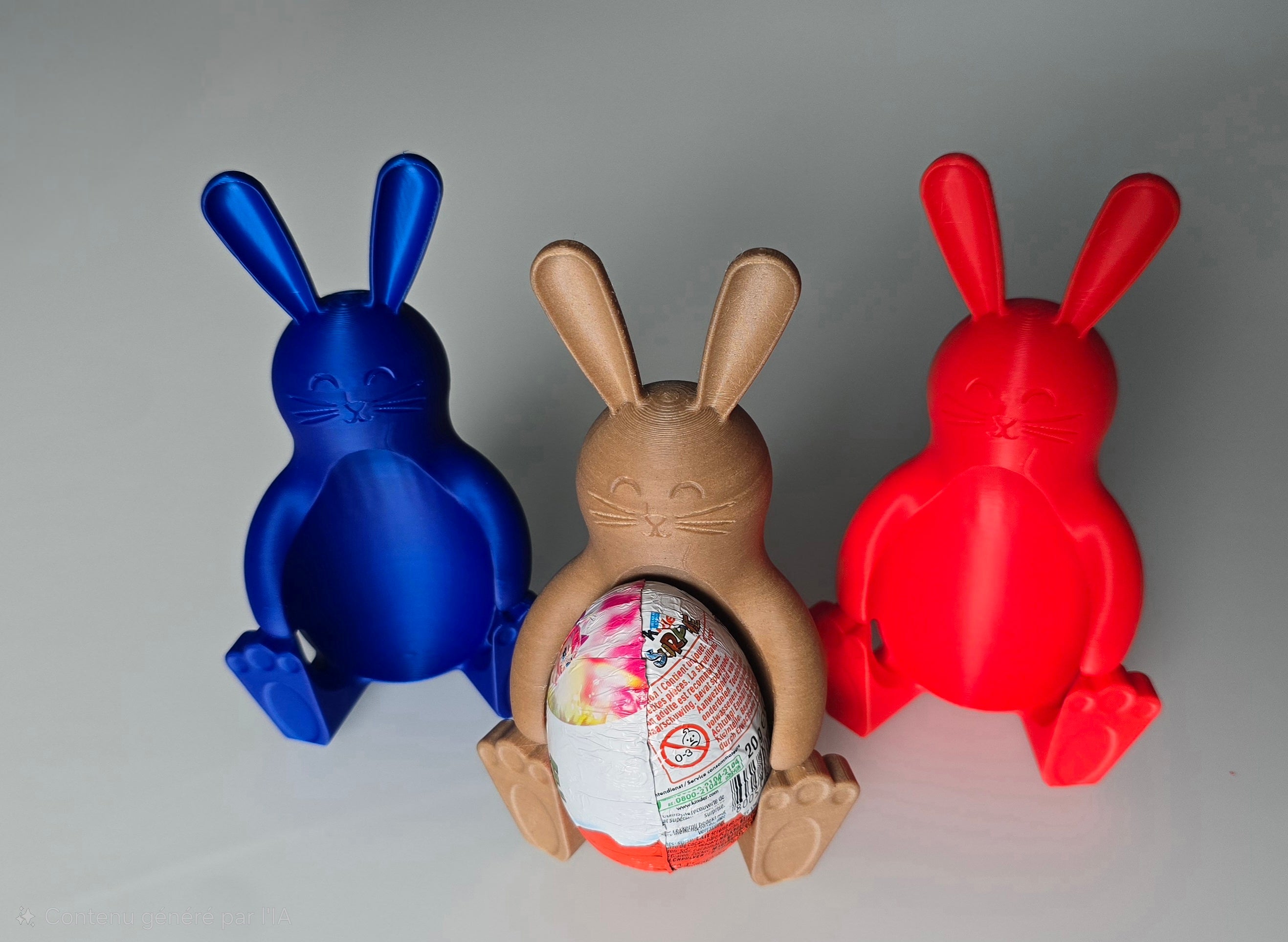 Le Lapin de Pâques porteur d'un œuf surprise.